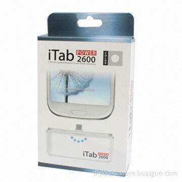 iTab 2,600mAh Portable Ultra High-speed Mobile Power Bank for Samsung Galaxy SIII i9300, 5V Input